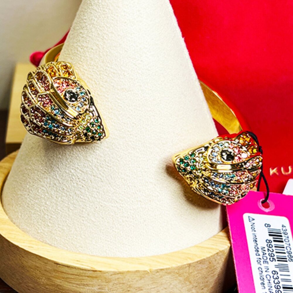 Kurt Geiger | Rainbow Crystal Eagle Bangle/Hinged Bracelet - NWT